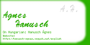agnes hanusch business card